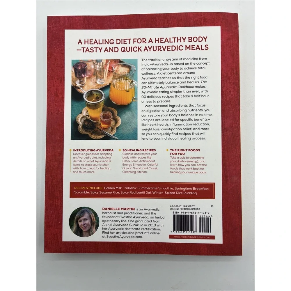 The 30-Minute Ayurvedic Cookbook by Martin, Danielle Book The Fast Free Shipping